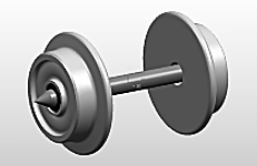 NPE NZ55102 - H0 - Scheibenradsatz, 8,5 mm